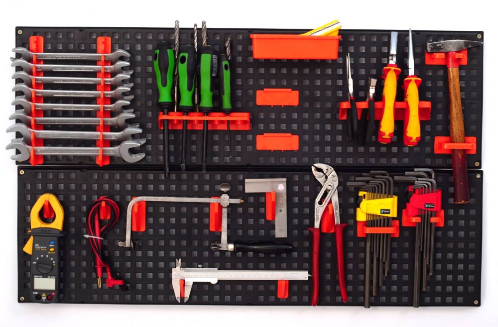 2 x Werkzeugwand Lochwand Werkzeuglochwand Werkstattwand aus Kunststoff