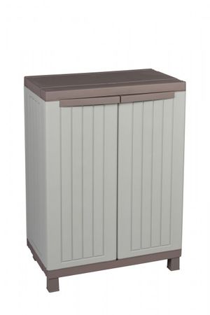 Gartenschrank Kunststoffschrank Haushaltsschrank Schrank mit Holzdesign