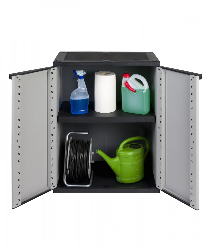 2 x Kunststoffschrank Haushaltsschrank Schrank Beistellschrank