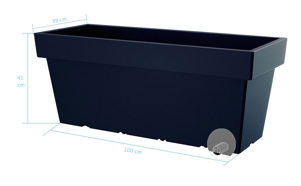 XXL Pflanzkübel Pflanzbox Blumenkübel Blumenkasten Pflanzkasten Rollen