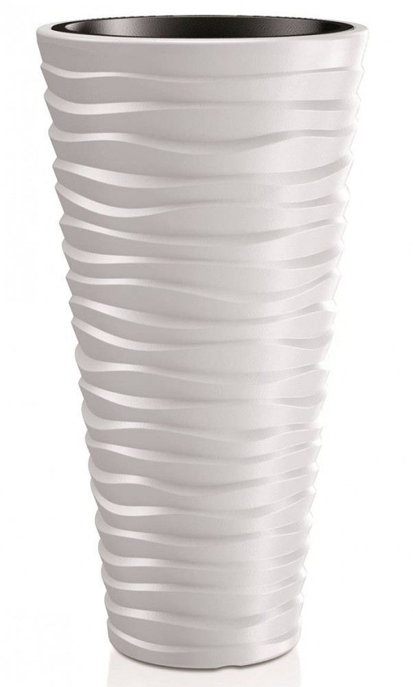 XXL Pflanzkübel Pflanztopf Blumentopf Blumenkübel Kunststoff 75 cm Weiß