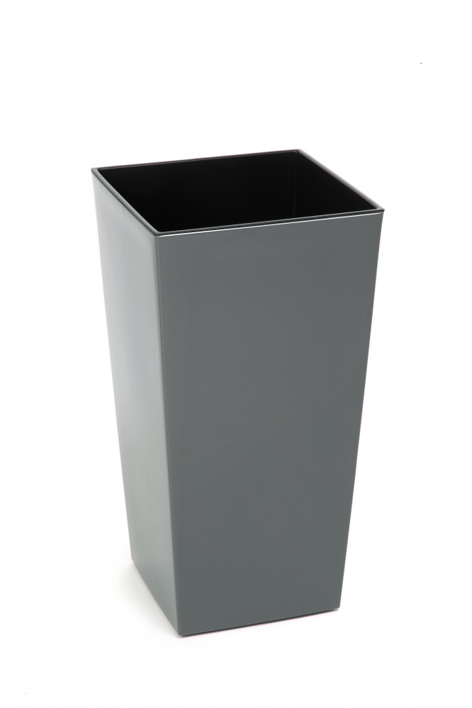 Pflanzkbel 40x40 extra hoch 75cm grau eckig Blumenkbel mit Einsatz  Pflanzgef | eBay.de
