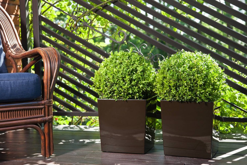 Pflanzkübel eckig 40x40 groß Blumenkübel Pflanzgefäß 41cm hoch