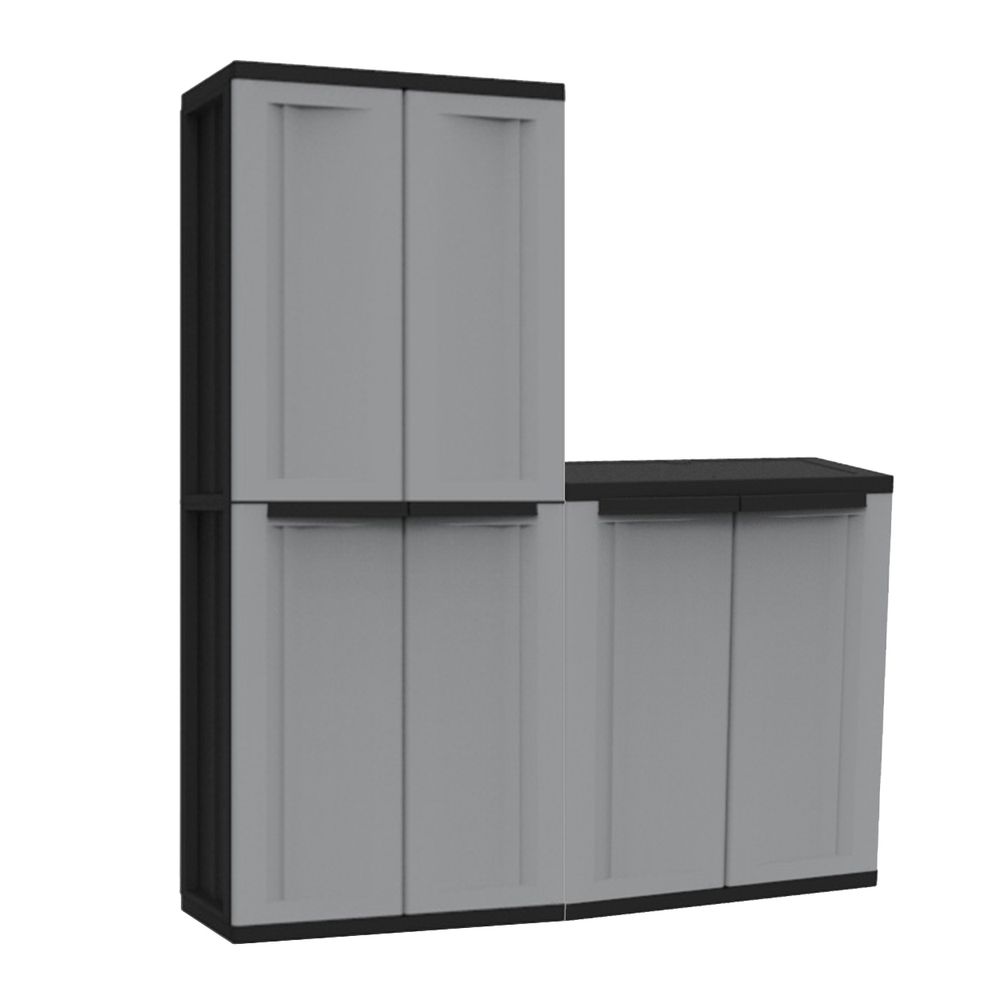 2 x Kunststoffschrank Spindschrank Besenschrank Gartenschrank Schrank
