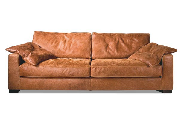 Sofa 2 1 2 Sitz Ledersofa Couch Walnuss Leder Anilinleder Naturbelassen Gewachst Lanatura