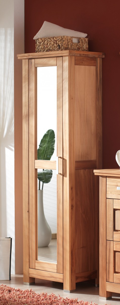 Dielenschrank Schrank Garderobenschrank mit Spiegel Kernbuche massiv ... Dielenschrank Schrank Garderobenschrank mit Spiegel Kernbuche massiv ...