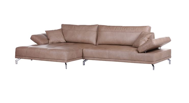 Ledergarnitur Polsterecke Wohnlandschaft Garnitur Couch mit Funktion