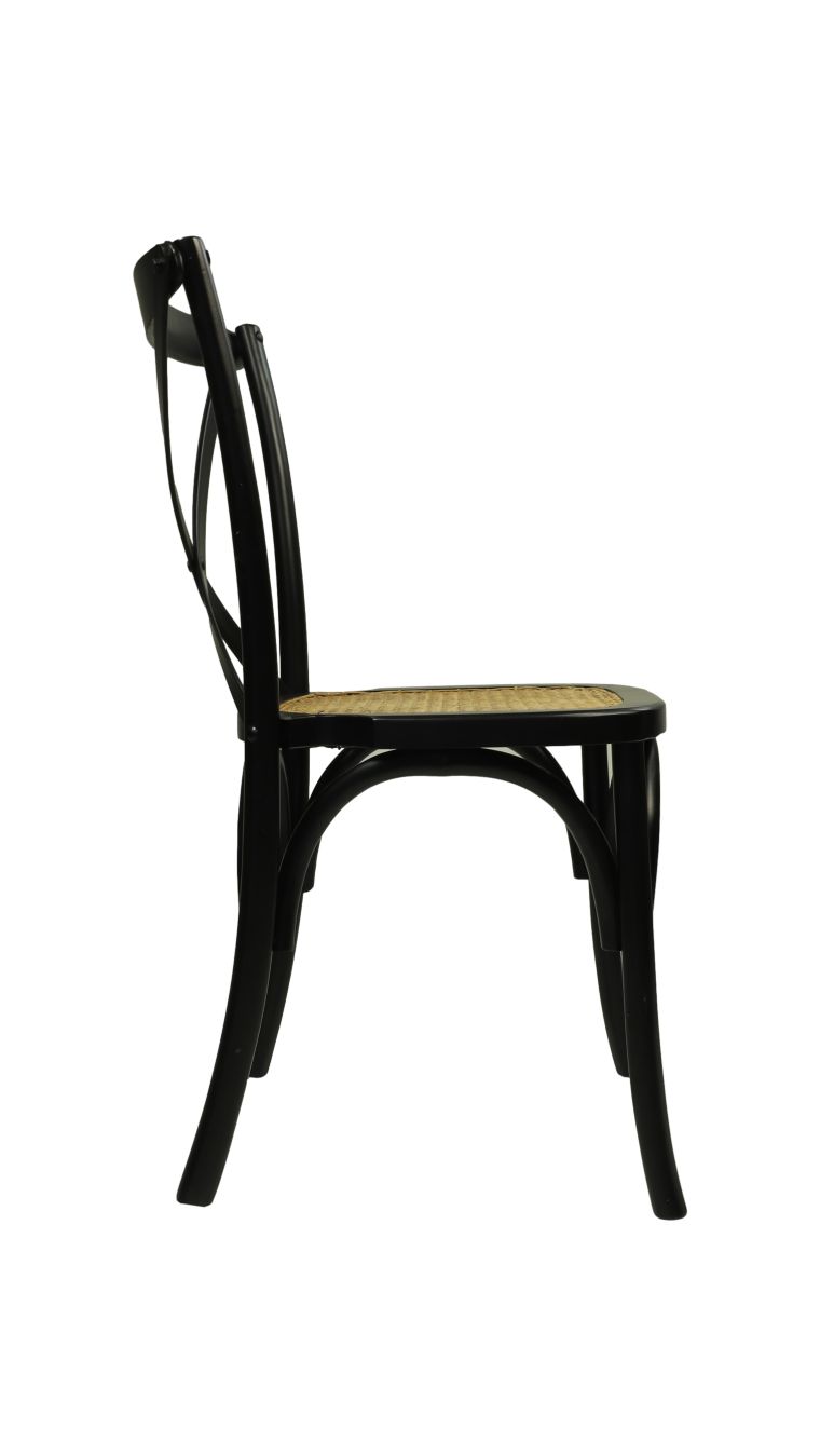 Esszimmerstuhl Stuhl Rattan Mahagoni Schwarz | Natur24
