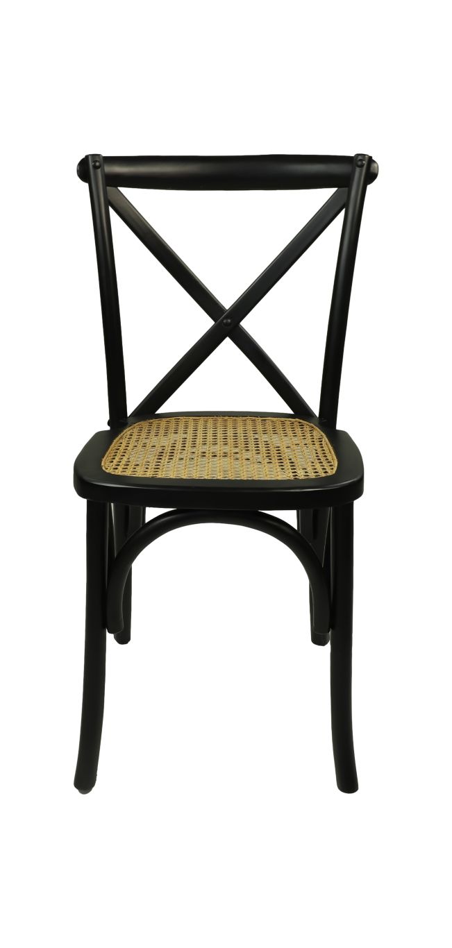 Esszimmerstuhl Stuhl Rattan Mahagoni Schwarz | Natur24
