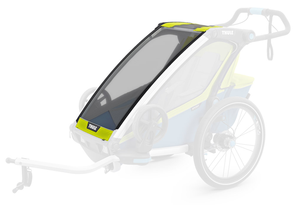 Thule Buggy Thule Set: Mesh Insektenschutz (gelb) + Sonnenschutz Fr  Chariot Sport 2 Fahrradanhnger (1500054585 & 1500054647)