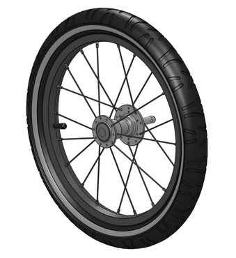 Croozer Laufrad 16" rechts Cargo Kalle / Cargo Pakko