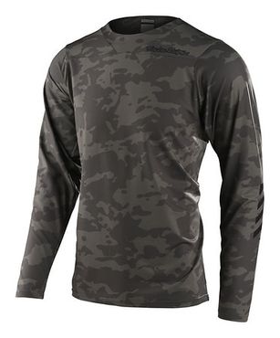 Troy Lee Designs Skyline Chill Long Sleeve Jersey, Camo, green