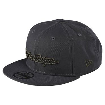 Troy Lee Designs Signature Snapback Cap, graphite, one size