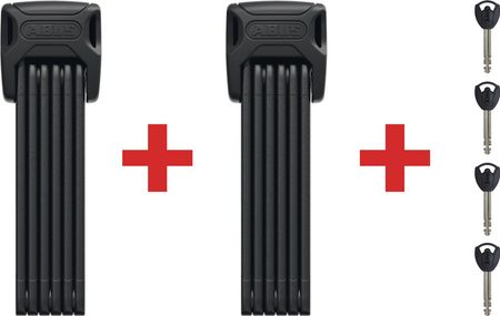 Abus BORDO XPlus™ 6000K/90 black SH TwinSet