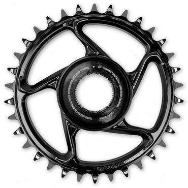 e*thirteen e*spec Direct Mount Kettenblatt, Shimano E8000, 53mm Kettenlinie, Black