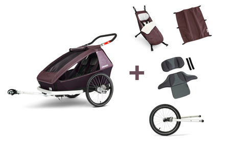 Croozer Kid Vaaya Geschwister-Allseason-Vorteilspaket