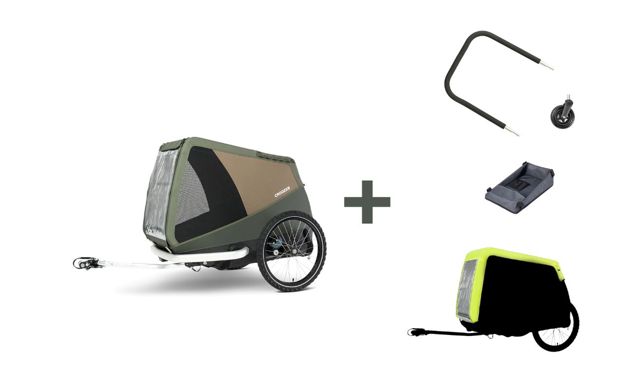 räder fahrradanhänger Luxus-Fahrradanhänger V2 – Wanderwagen – Laufkinderwagen Schwarz main image 0