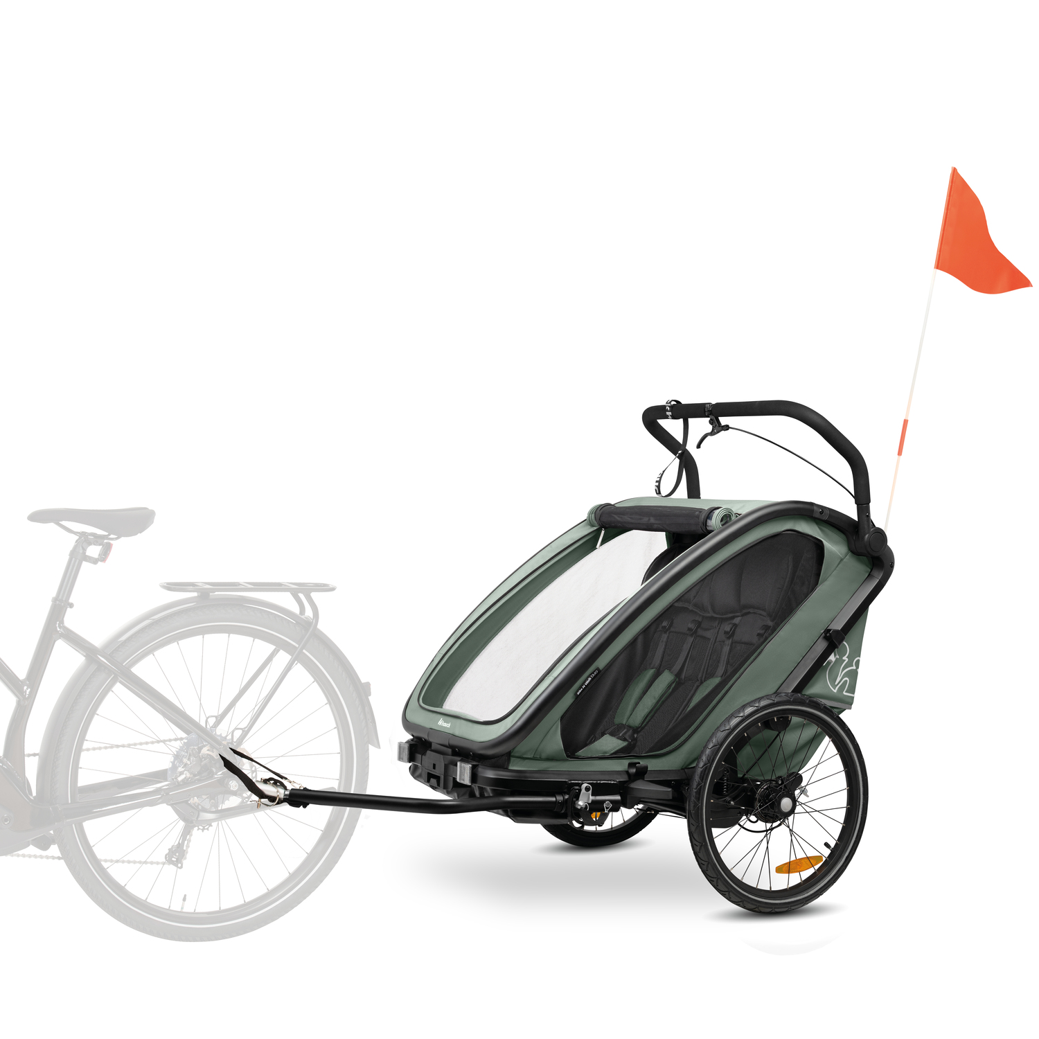 hauck Bike N Walk Duo - 3-in-1 fietsaanhanger complete set voor 2