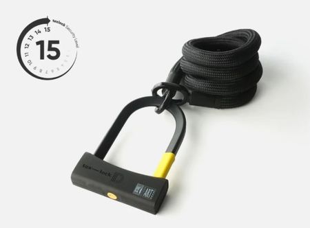 tex-lock Eyelet D-Lock Bügelschloss mit Textilseil