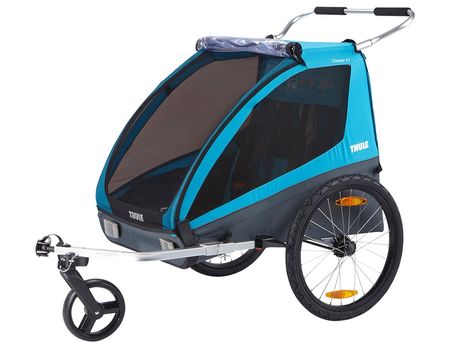 Thule Coaster XT Kinderanhänger Zweisitzer blau