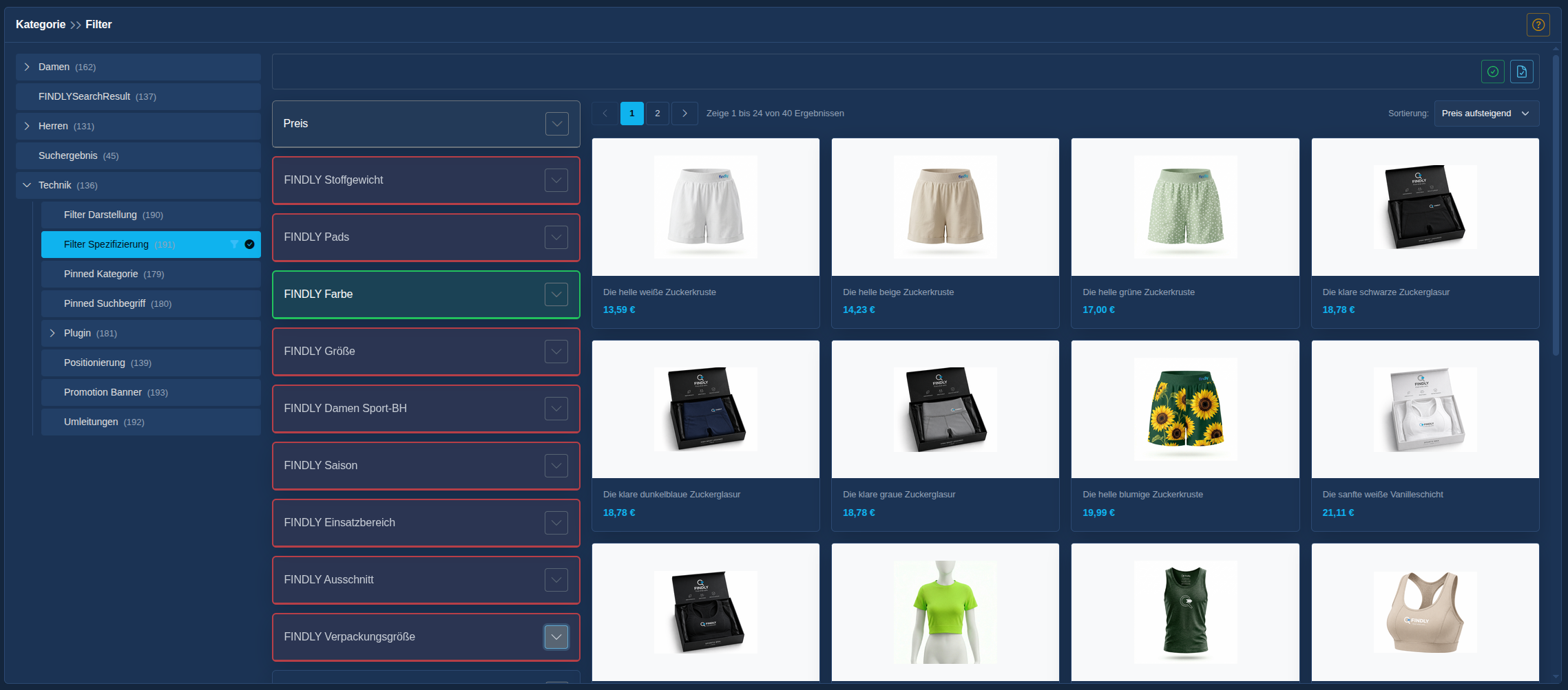 FINDLY Backend – Category Filters