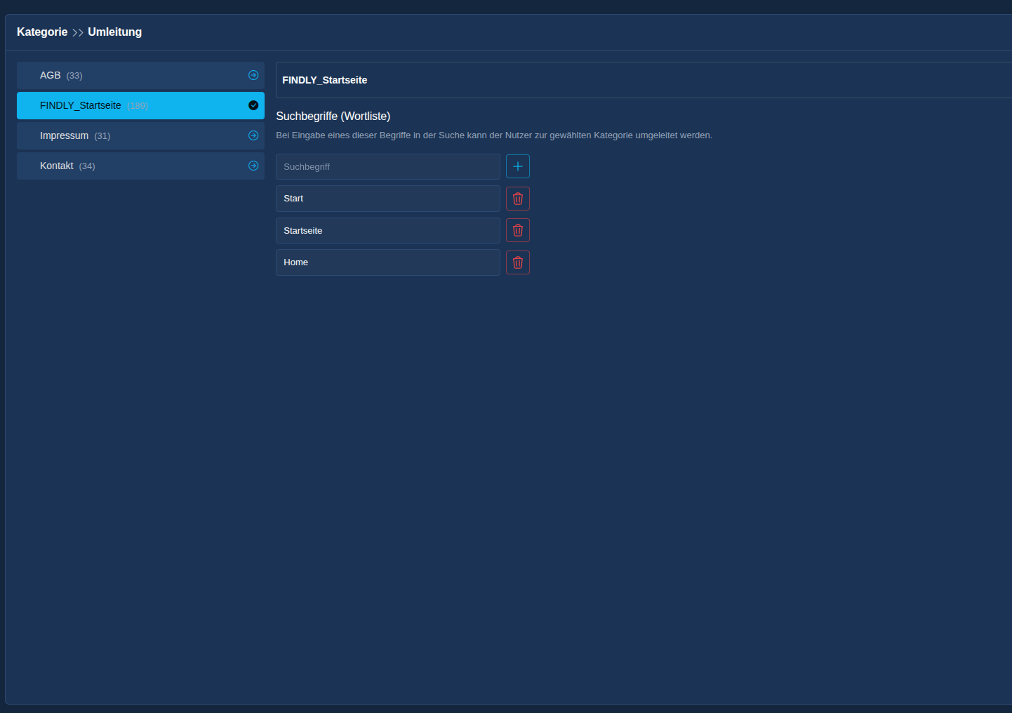 FINDLY Backend – Redirects