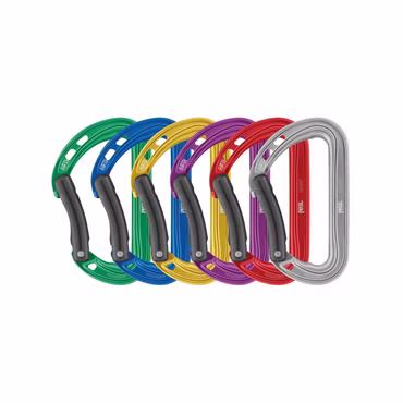 PETZL SPIRIT Karabiner im 6er-Pack GEBOGEN