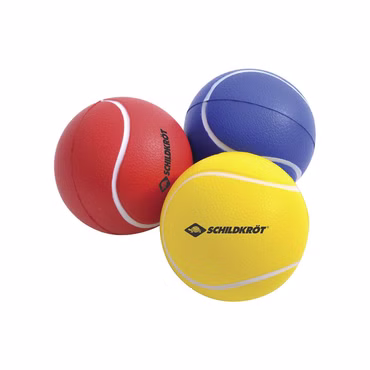 SCHILDKRÖT FUN SPORTS Softbälle, 3 Stück Meshbag, (rot, gelb, blau)