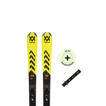 VÖLKL Kinder Racingski JR RACETIGER YELLOW (23/24) mit der Bindung 4.5 VMOTION JR