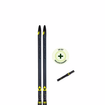 FISCHER Langlaufski Fitness SUPERLITE CROWN EF SET (23/24) mit der Bindung CONTROL Step-IN IFP 