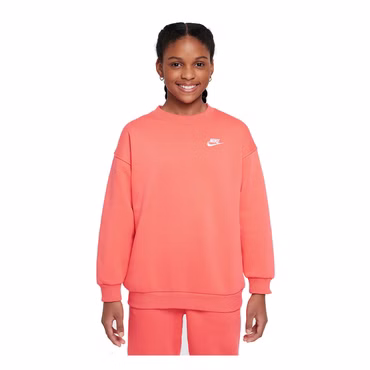NIKE Mädchen Sweatshirt CLUB FLC OVRSZD CREW LBR