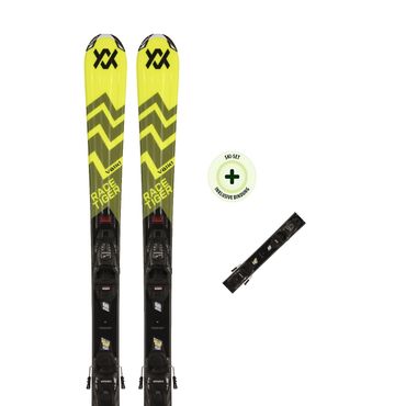 VÖLKL Kinderski RACETIGER JR YELLOW (24/25) mit der Bindung 4.5 VMOT JR BLK
