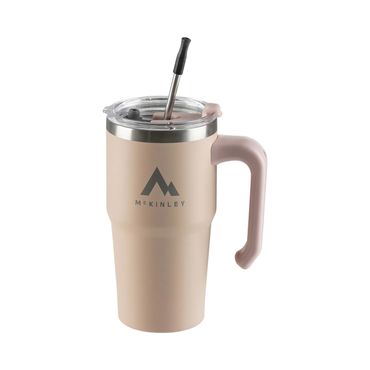 McKINLEY Thermo ToGo Henkelbecher Becher Thermo 0,6L Strohhalm