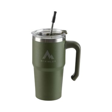 McKINLEY Thermo ToGo Henkelbecher Becher Thermo 0,6L Strohhalm