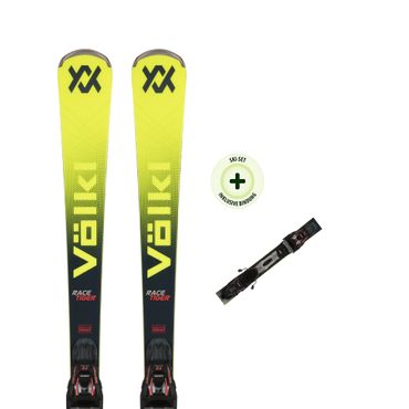 VÖLKL Racingski RACETIGER SL (25/26) mit der Bindung RMOT-T 12 RED