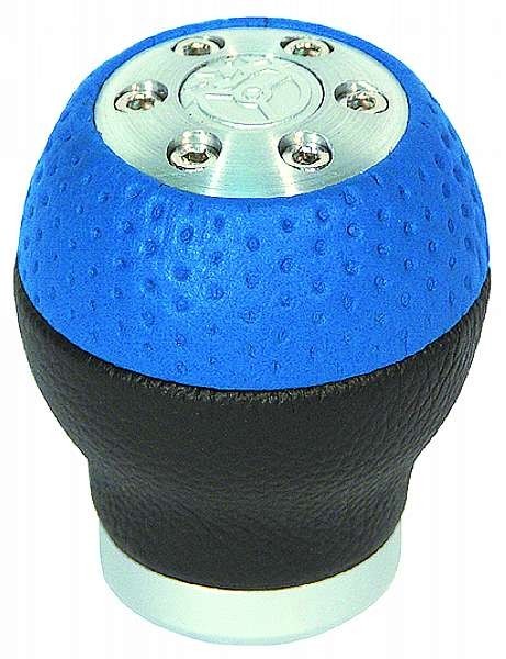 Schaltknauf, 5 Adapter, blau