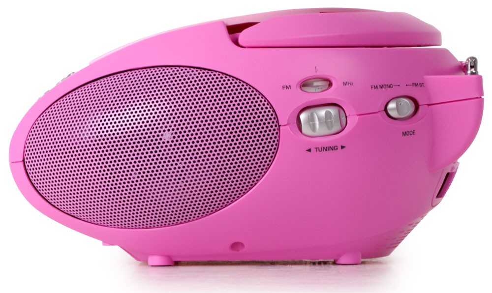 Stereo System CD/MP3-Player Radio Recorder Kids System Lenco SCD-24 MP3 pink – Bild 3