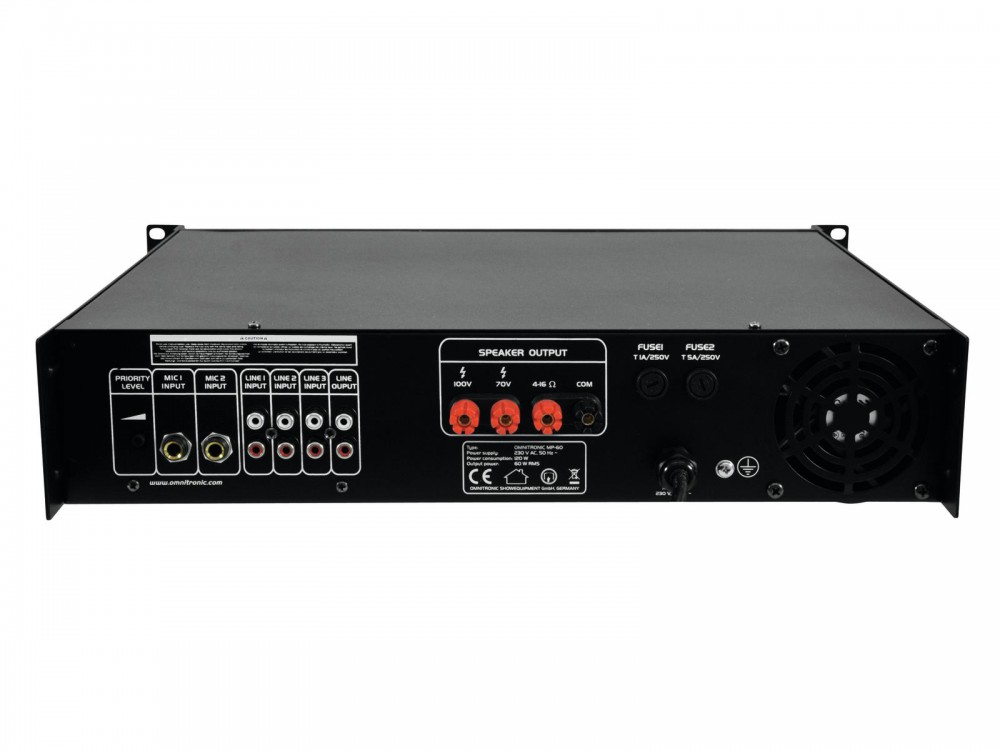 ELA-Mischverstärker Verstärker Endstufe Omnitronic MP-60 – Bild 4