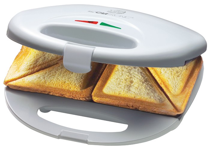 Sandwichtoaster Sandwichmaker Sandwich Toaster toasten Clatronic ST 3274 weiss – Bild 3