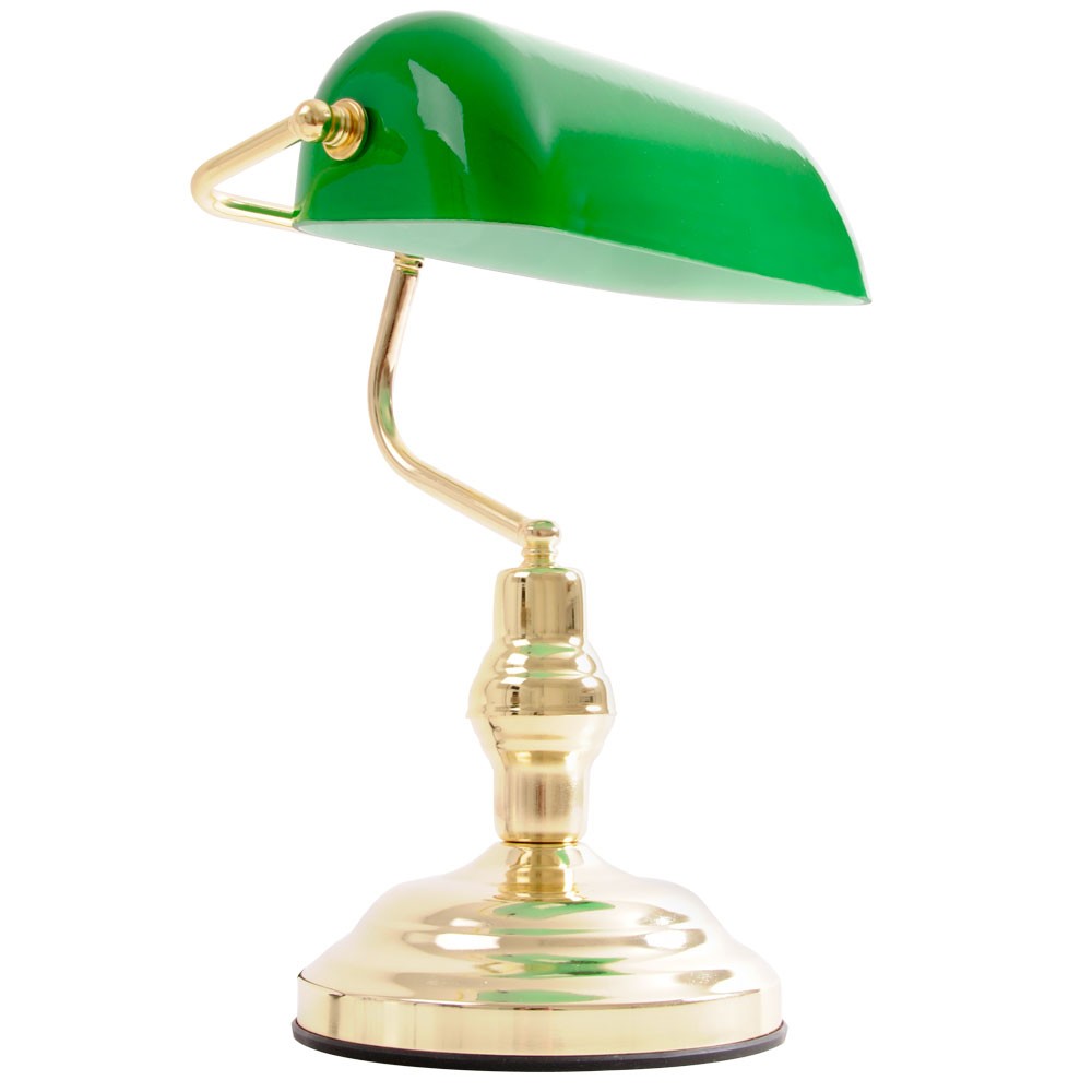 Lampe de table lampe de table rétro lampe de chevet verre vert 1 flamme  salon, métal