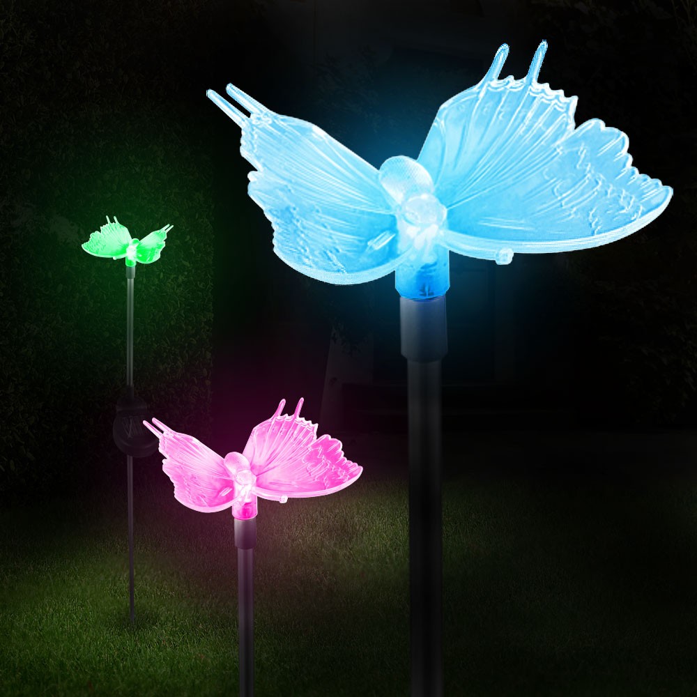 Solarleuchten mit Farbwechsler LED - Schmetterling – Bild 6