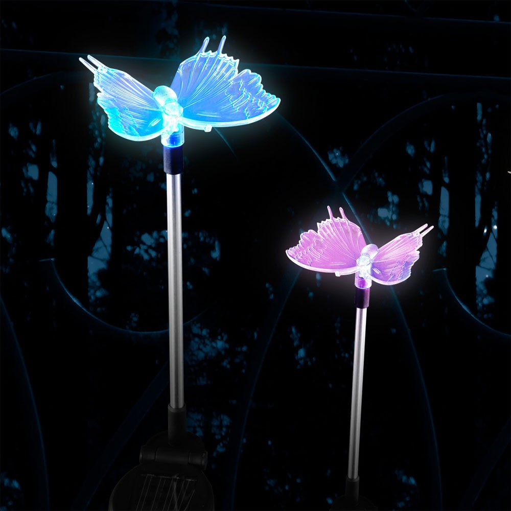 Solarleuchten mit Farbwechsler LED - Schmetterling – Bild 7