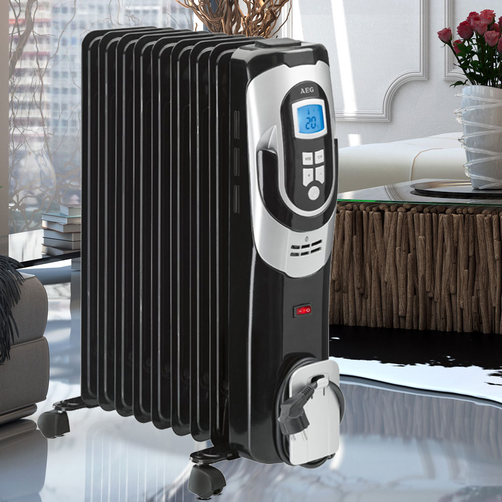 sparsamer ÖL Radiator Heizung Mobil Heiz Körper 9 Rippen 2000 Watt AEG RA 5588