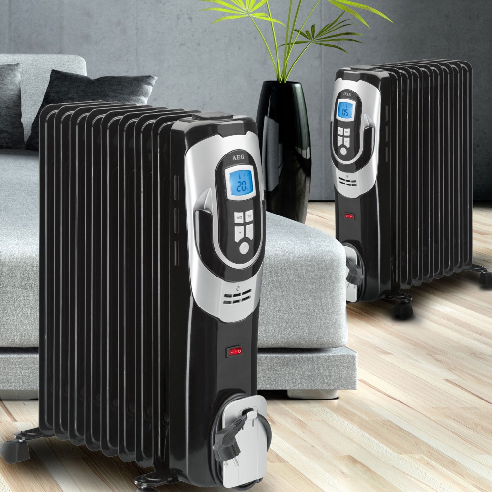 sparsamer ÖL Radiator Heizung Mobil Heiz Körper 9 Rippen 2000 Watt AEG RA 5588