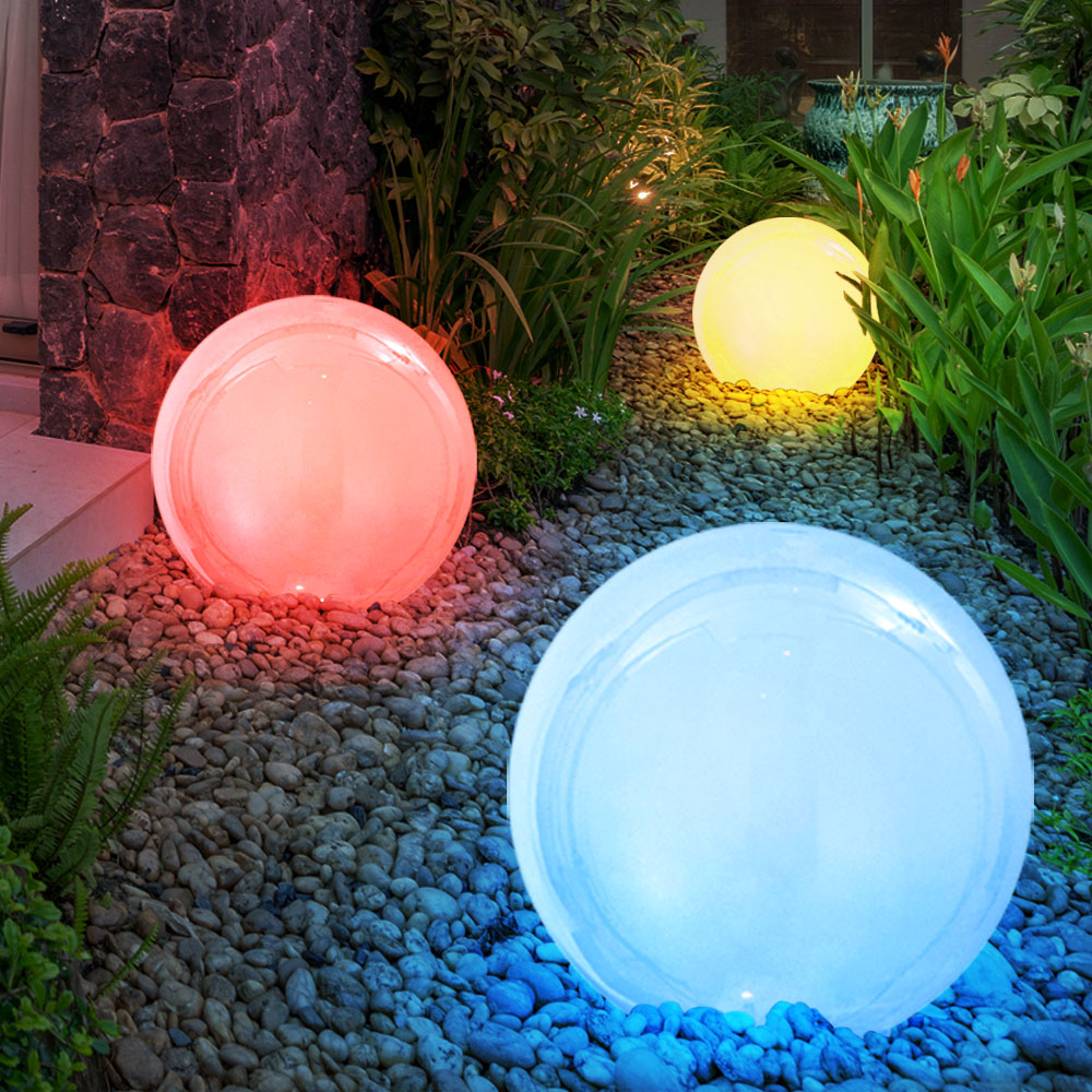 Lampe Shop Kugel IP44 LED | Außenleuchte Solar ETC Farbwechsel Gartenleuchte