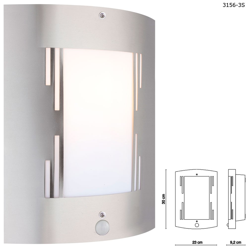 Außen Edelstahl Haus Wand Leuchte Garagen Lampe Bewegungsmelder Balkon