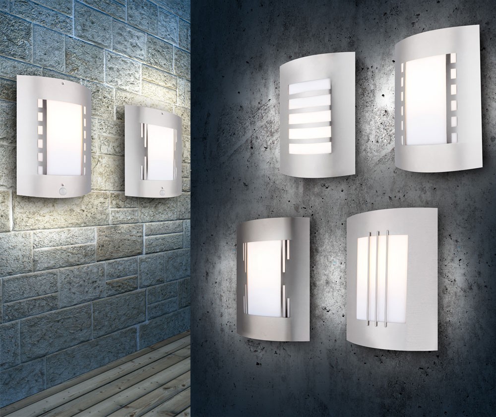 Außen Edelstahl Haus Wand Leuchte Garagen Lampe Bewegungsmelder Balkon