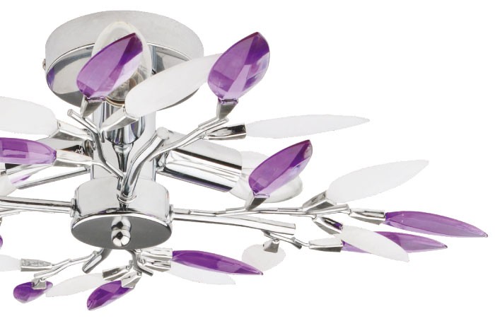 Deckenlampe GIULIETTA aus Metall und Chrom mit 4 Ästen – Bild 8