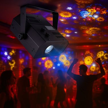 LED, oświetlenie efektowe, efekt kwiatowy czarny, sterowanie muzyką