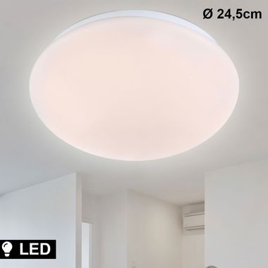 Plafonnier LED, blanc opale, 25,5 cm, KIRSTEN